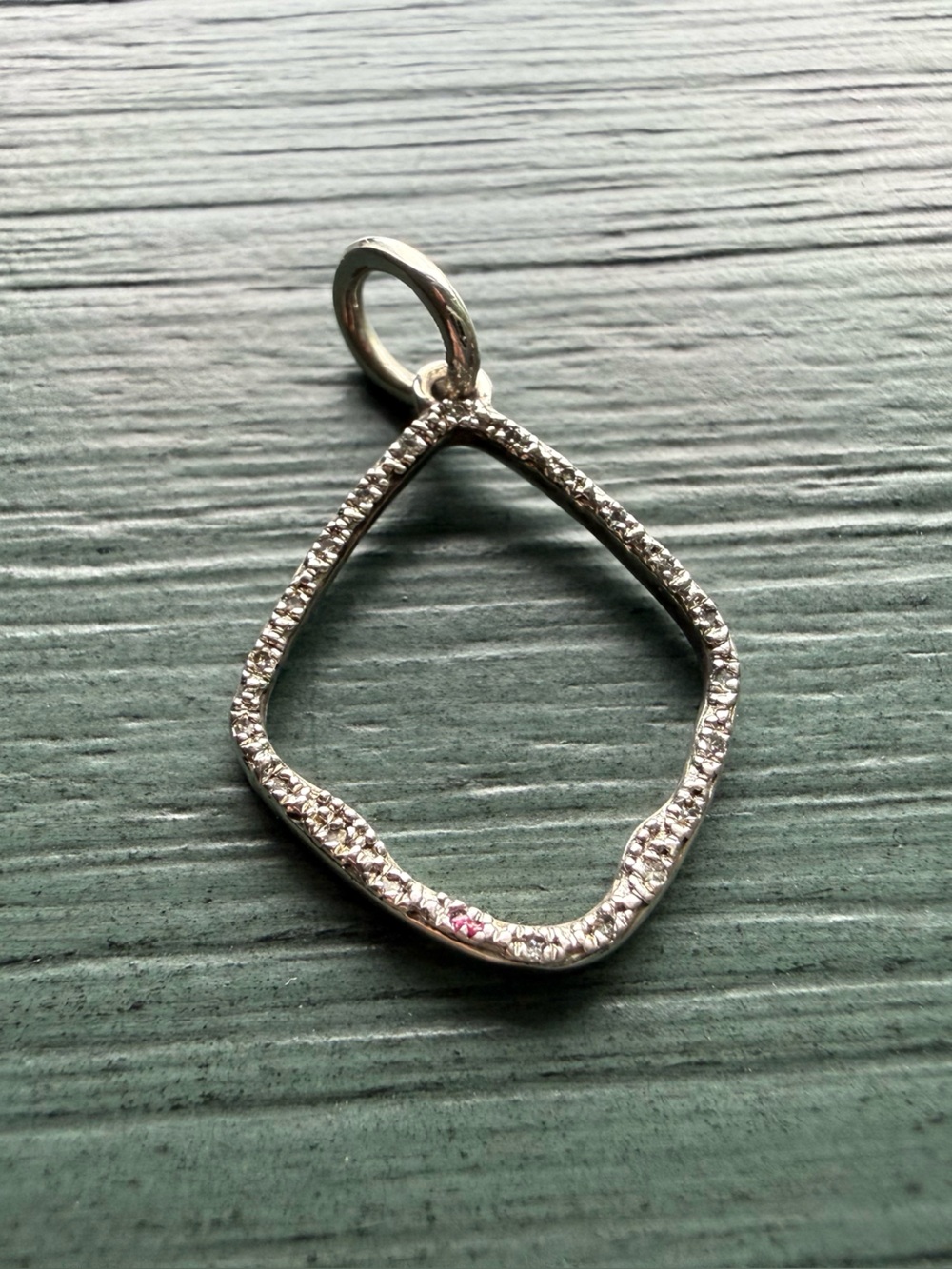 Monica Vinader Riva Kite Diamond Medium Pendant Sterling Silver - Picture 1 of 5